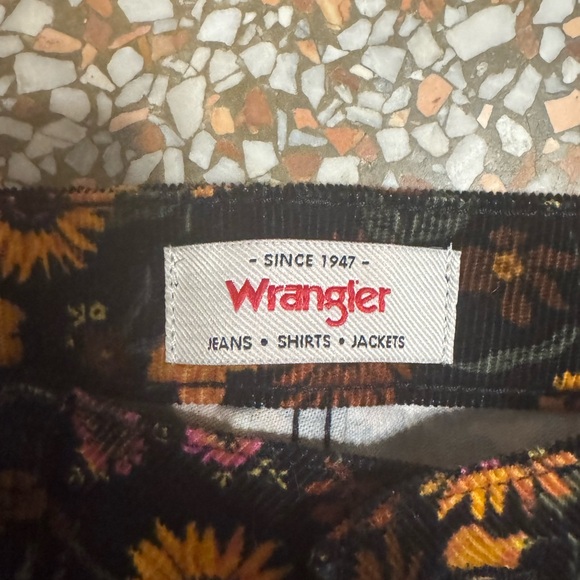 Wrangler Floral Boot Cut Pants - Black and Yellow - Picture 2 of 4